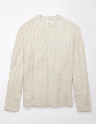 AE Cable Knit Crew Neck Sweater