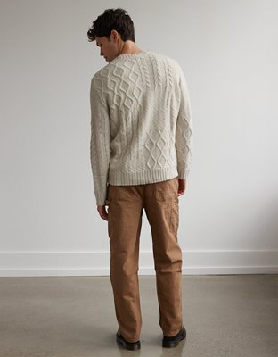 AE Cable Knit Crew Neck Sweater
