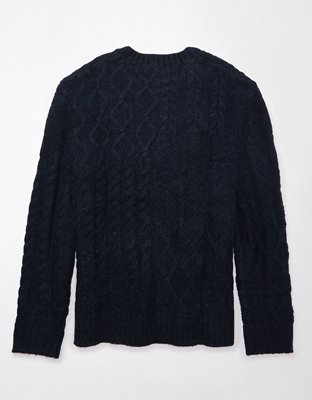 AE Cable Knit Crew Neck Sweater