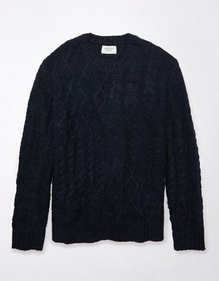 AE Cable Knit Crew Neck Sweater