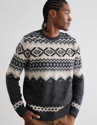 American Eagle Fair isle winter Christmas holiday knit sweater