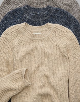 AE Shaker Stitch Crew Neck Sweater