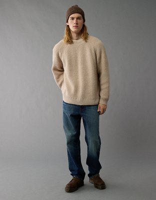 AE Shaker Stitch Crew Neck Sweater