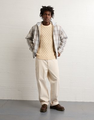 AE Cable Knit Crew Neck Sweater