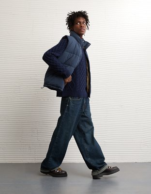 AE Cable Knit Crew Neck Sweater