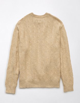 AE Crew Neck Cable Knit Sweater