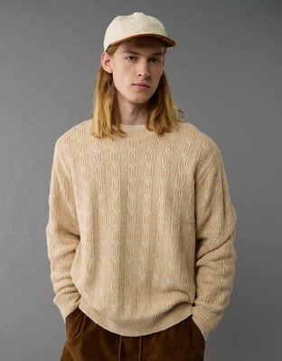 AE Crew Neck Cable Knit Sweater