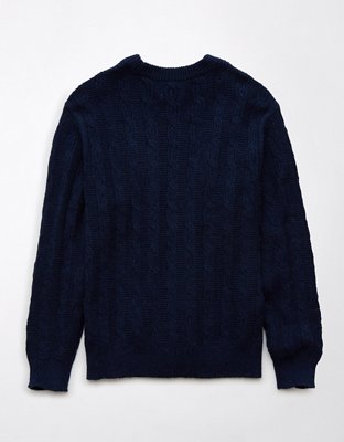 AE Crew Neck Cable Knit Sweater