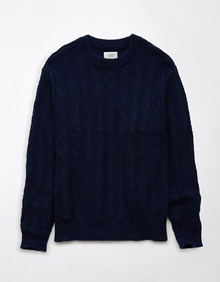 AE Crew Neck Cable Knit Sweater