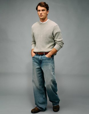 AE Waffle Crew Neck Sweater