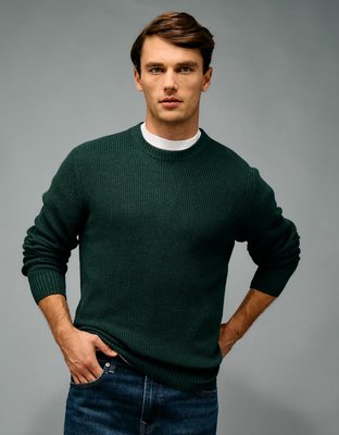 AE Waffle Crew Neck Sweater | American Eagle