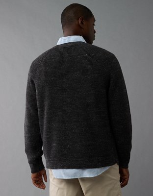 AE Long-Sleeve Shaker Crew Neck Sweater