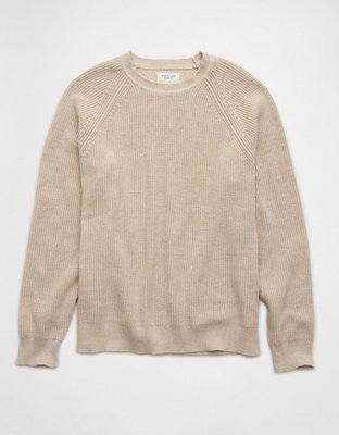 AE Long-Sleeve Shaker Crew Neck Sweater