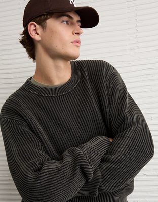 AE Shaker Stitch Crew Neck Sweater