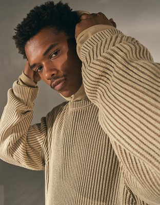 AE Shaker Stitch Crew Neck Sweater