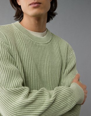 AE Shaker Stitch Crew Neck Sweater