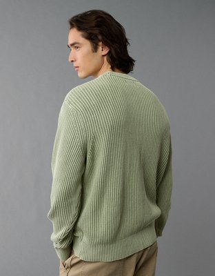 AE Shaker Stitch Crew Neck Sweater