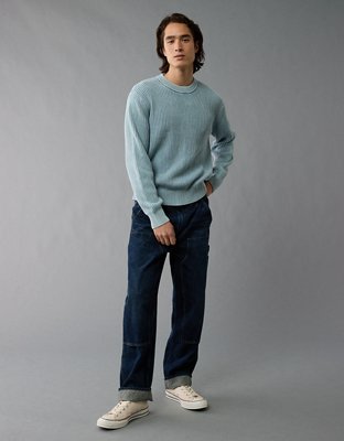 AE Shaker Stitch Crew Neck Sweater