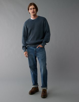 AE Shaker Stitch Crew Neck Sweater