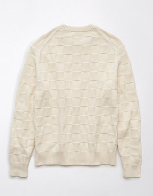 AE Checkerboard Crew Neck Sweater