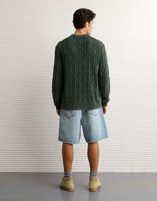 AE Shaker Stitch Crew Neck Sweater