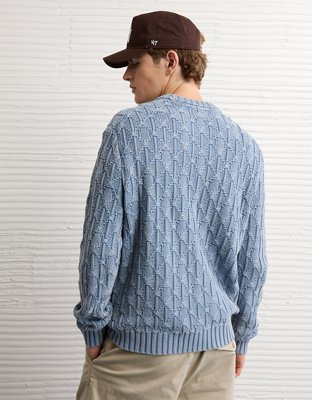 AE Shaker Stitch Crew Neck Sweater
