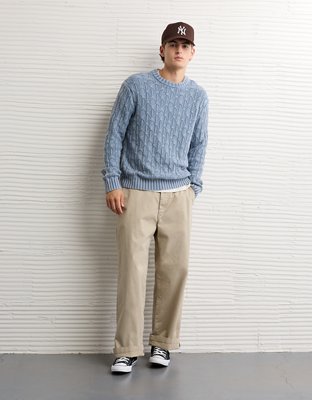 AE Shaker Stitch Crew Neck Sweater