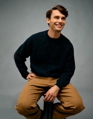 AE Suéter Estilo Cabaña Calientito con Cuello Redondo