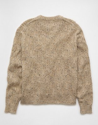 AE Cable Knit Crew Neck Sweater