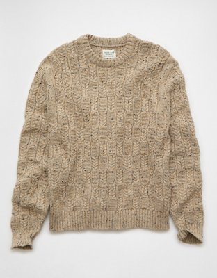 AE Cable Knit Crew Neck Sweater