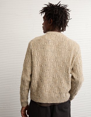 AE Cable Knit Crew Neck Sweater