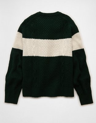 AE Cozy Cabin Chest Stripe Sweater