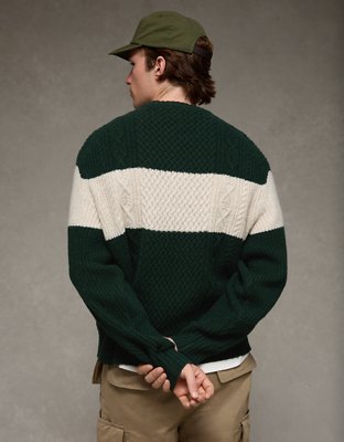 AE Cozy Cabin Chest Stripe Sweater