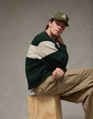 AE Cozy Cabin Chest Stripe Sweater