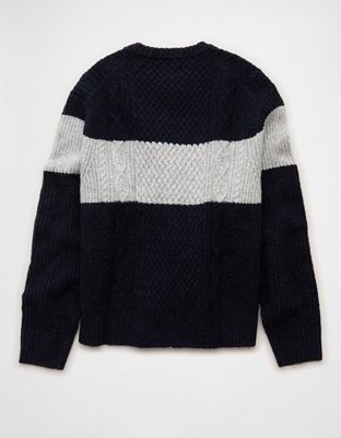 AE Cozy Cabin Chest Stripe Sweater