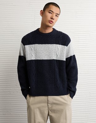 AE Cozy Cabin Chest Stripe Sweater