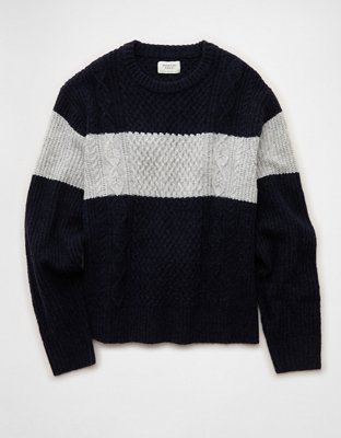 AE Cozy Cabin Chest Stripe Sweater