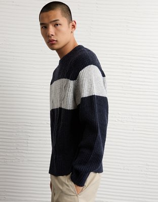 AE Cozy Cabin Chest Stripe Sweater