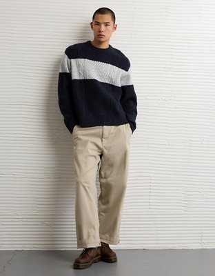 AE Cozy Cabin Chest Stripe Sweater