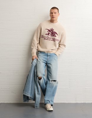 AE Cozy Cabin Budweiser Graphic Sweater