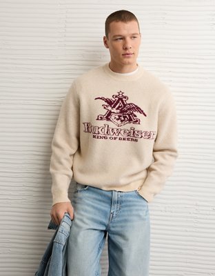 AE Cozy Cabin Budweiser Graphic Sweater