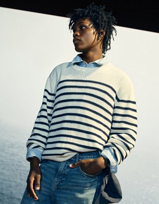 AE Striped Crewneck Sweater