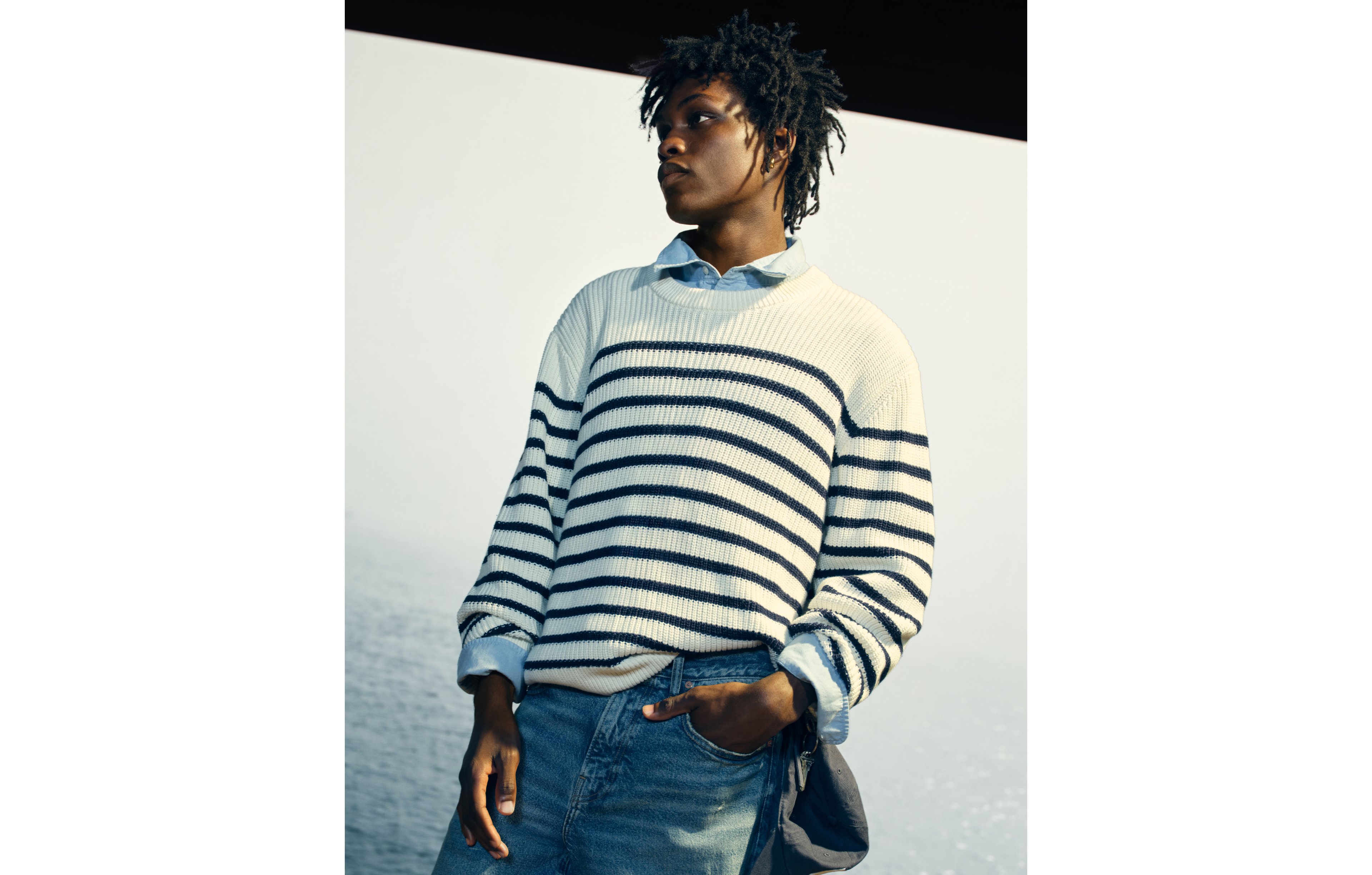 AE Striped Crewneck Sweater