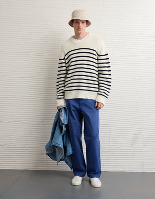 AE Striped Crewneck Sweater