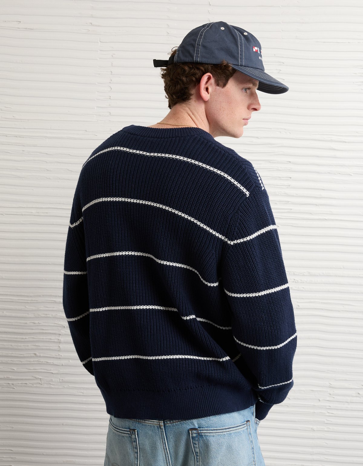 AE Striped Crewneck Sweater - image 2