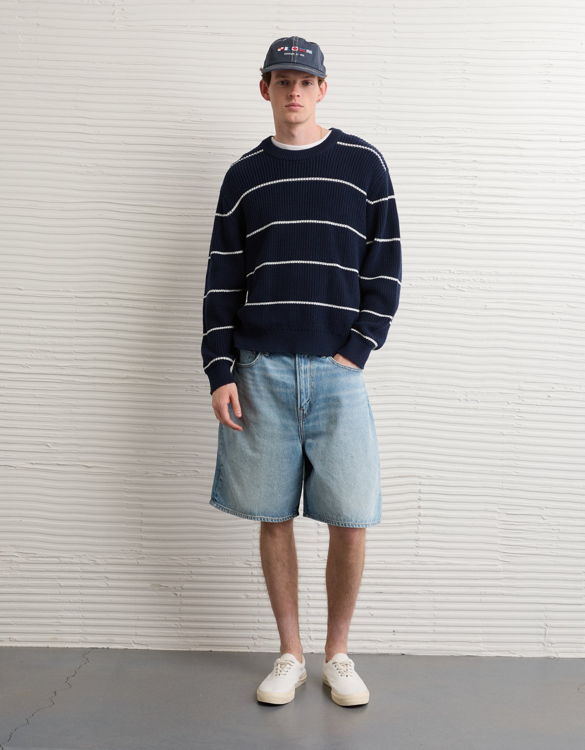 AE Striped Crewneck Sweater - image 5