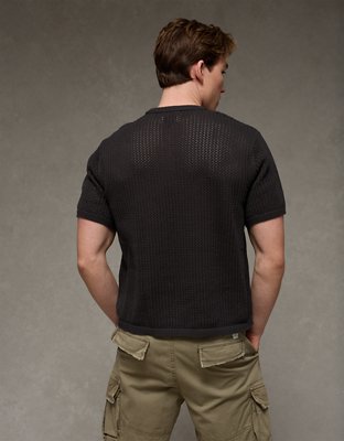 AE Open-Knit Sweater T-Shirt