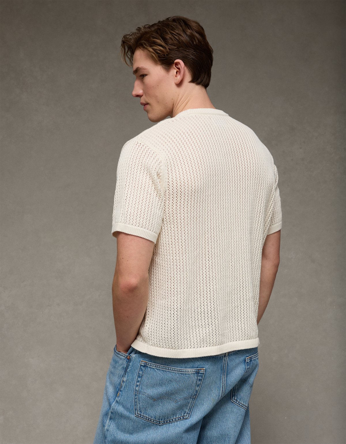 AE Open-Knit Sweater T-Shirt - image 2