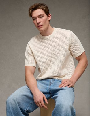 AE Open-Knit Sweater T-Shirt