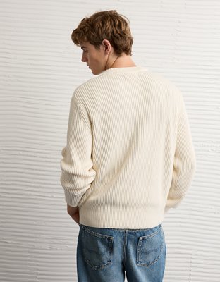 AE Shaker Stitch Crew Neck Sweater